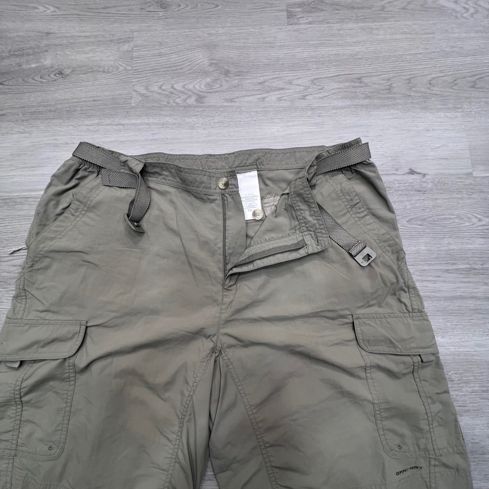 Columbia Titanium Omni-Dry Mens XL Cargo Shorts Khaki Tan Hiking Utility Belted - Picture 16 of 16